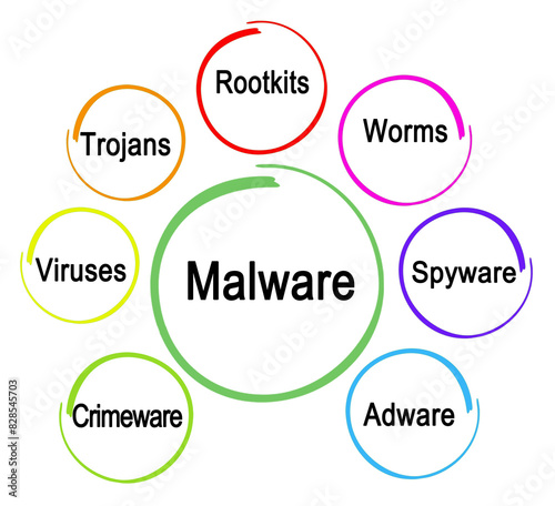 Seven types of malicious software