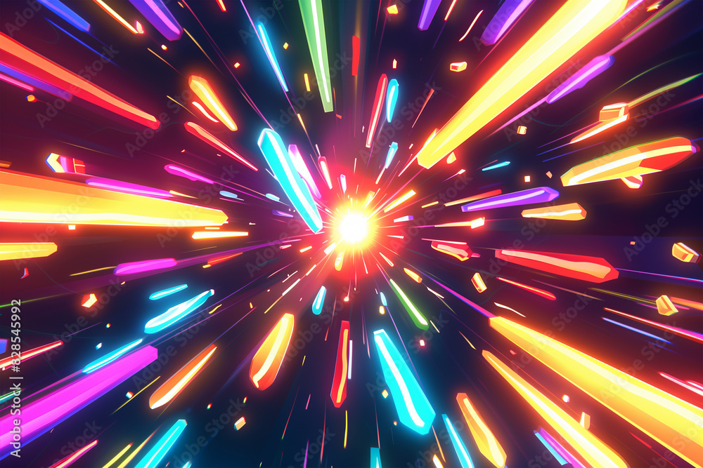 Fototapeta premium game background blast effect cartoon glow effect background