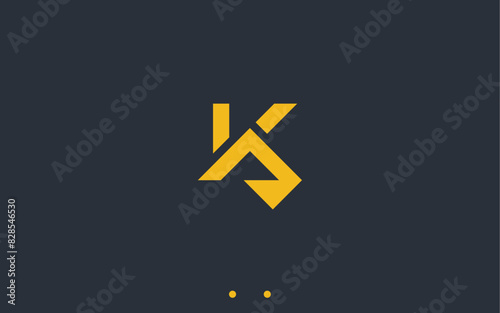 letter k with excavator logo design vector silhouette illustration