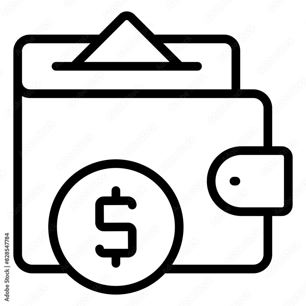A colored design icon of wallet
A colored design icon of wallet