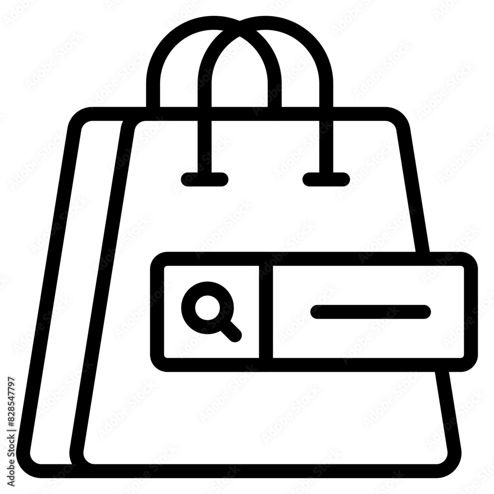 Fototapeta premium A trendy design icon of search shopping