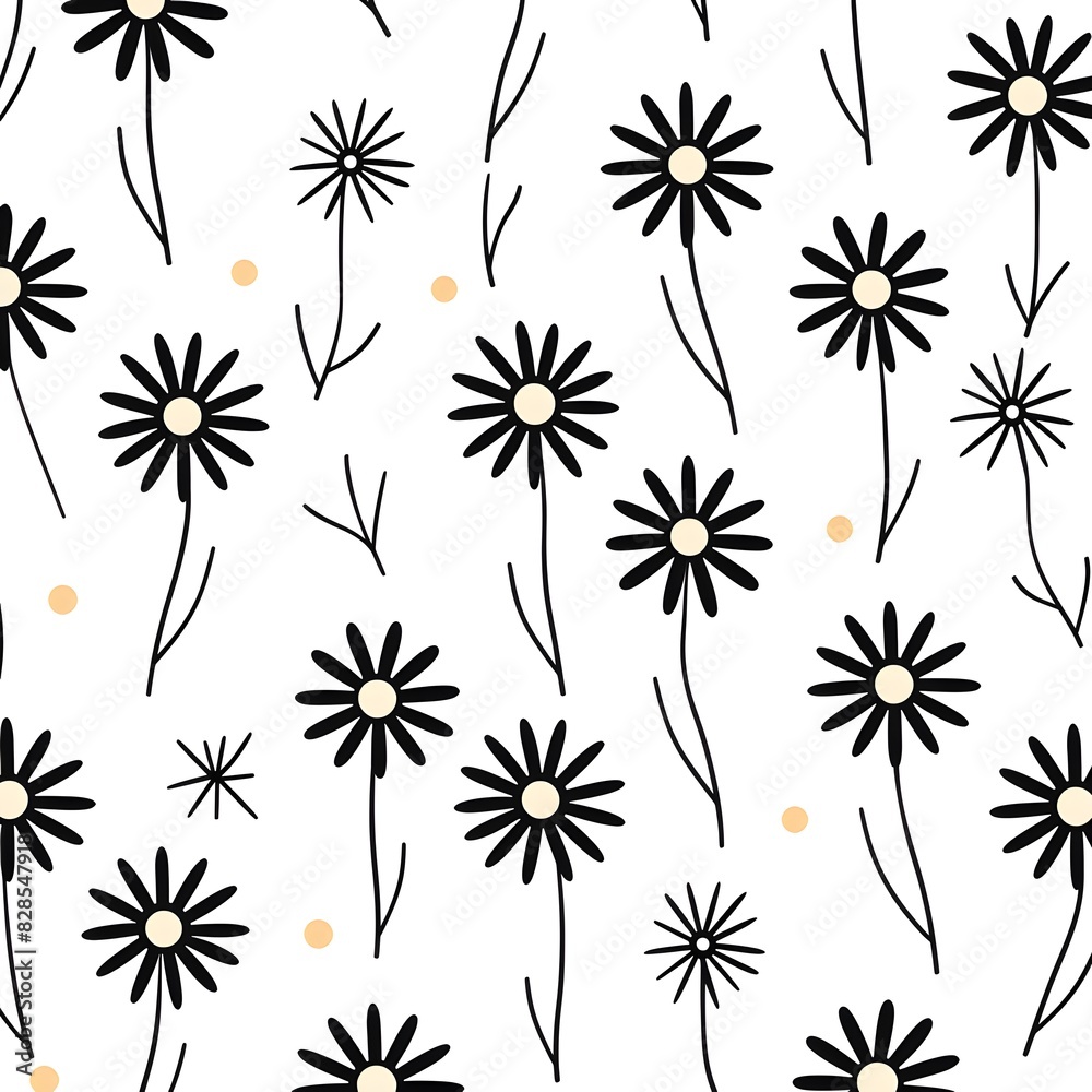 pattern with daisies pattern with daisies