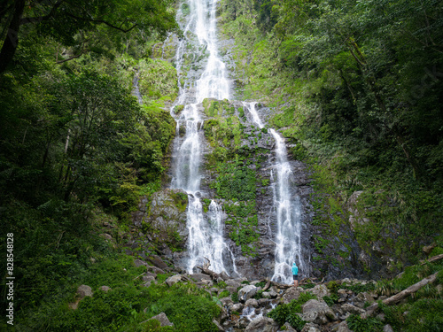 Langanan Waterfall in Ranau, Sabah, Malaysia photo