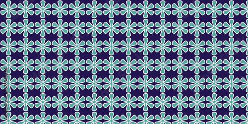 The flower pattern is light green with a white outline on a dark background