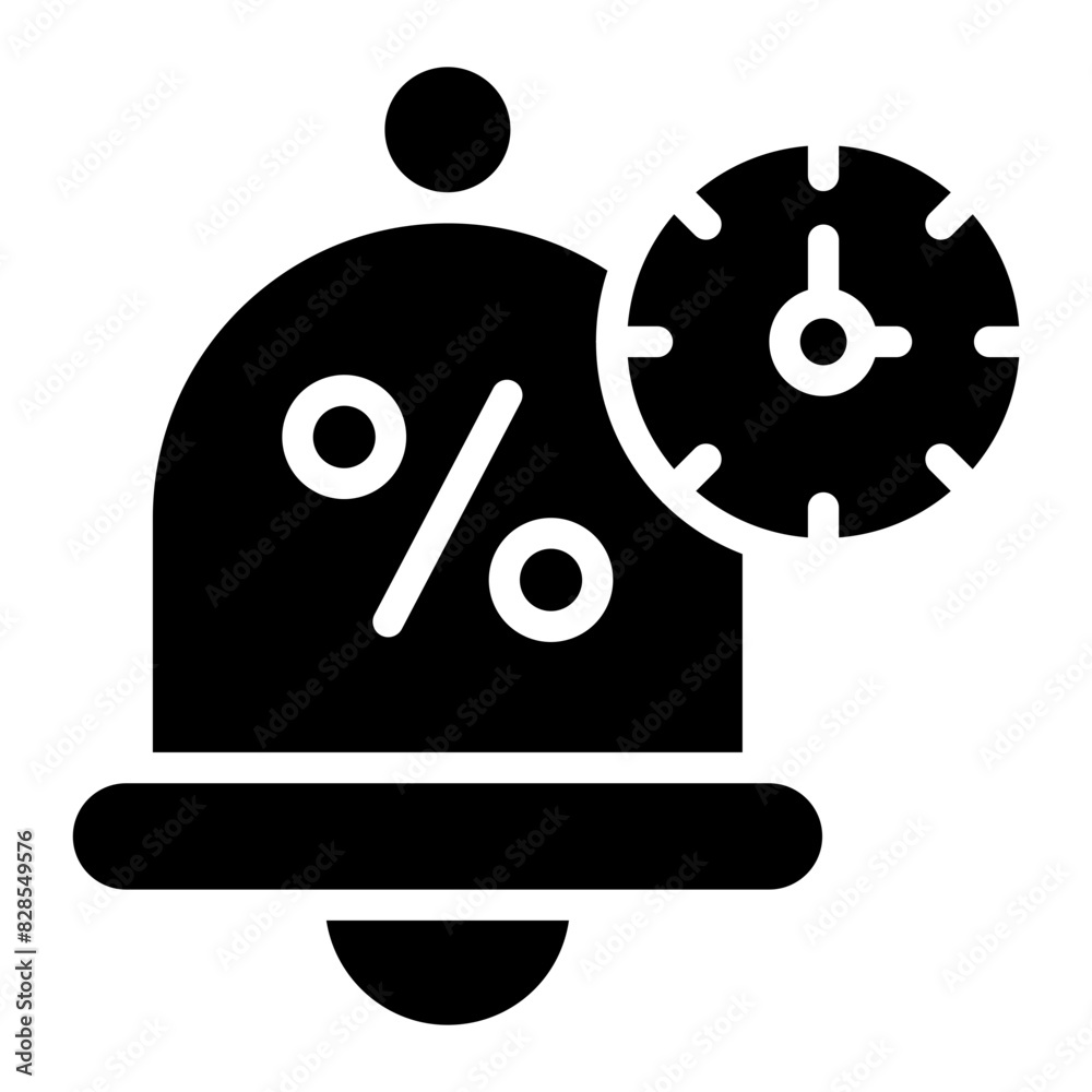 Modern design icon of discount time
Modern design icon of discount time
