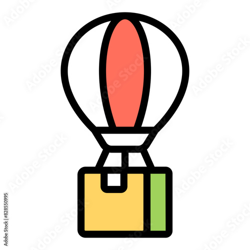 Premium design icon of hot air balloon

