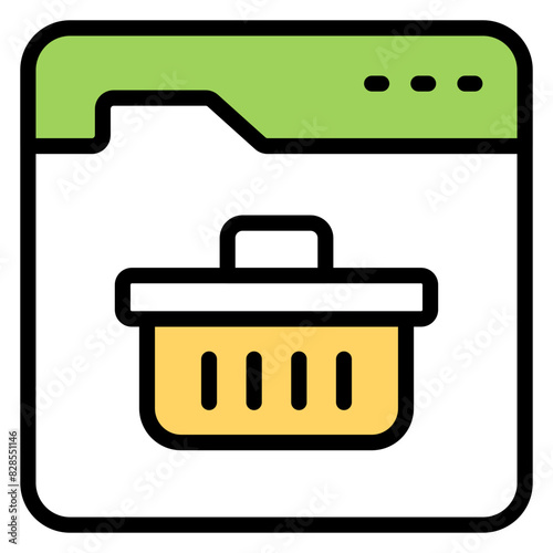 Creative design icon of online shopping

