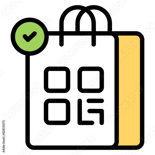 A beautiful design icon of shopping bag

