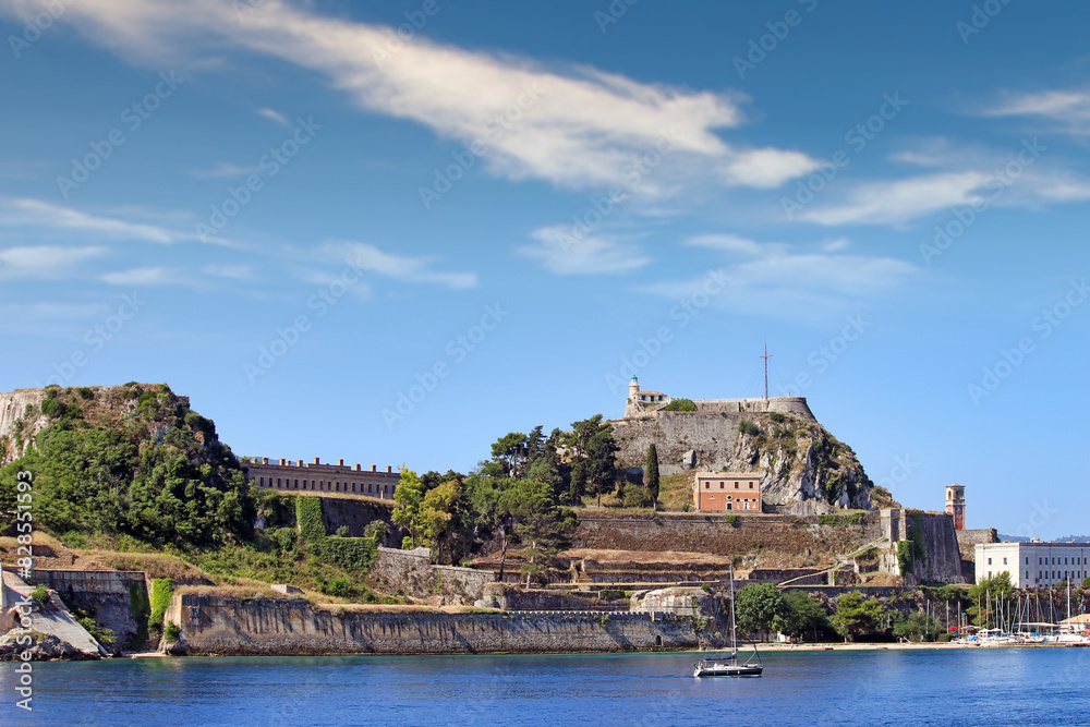 Obraz premium Old fortress Corfu Kerkyra town Greece