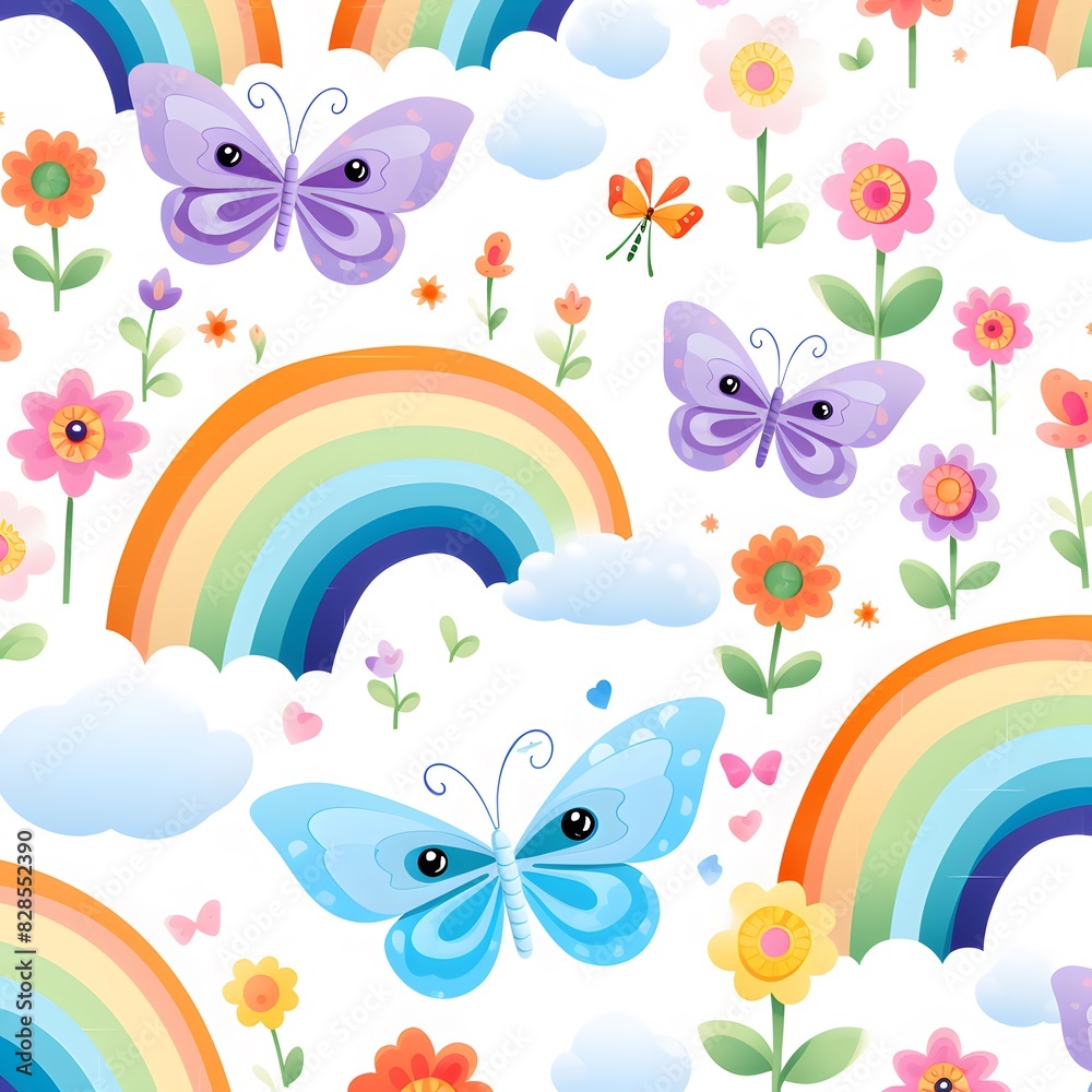 rainbow and butterflies rainbow and butterflies