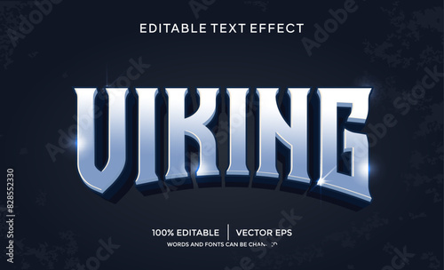 viking nordic 3D text effect template