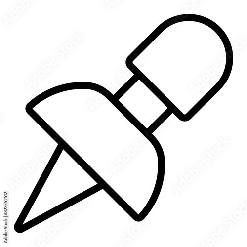 A perfect design icon of pushpin

