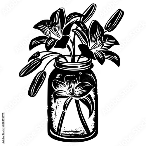 lily silhouette, lily svg, lily png, lily illustration, lily, silhouette flower, floral svg, herb svg, flower illustration, flower, floral, vector, nature, illustration, spring, design, pattern, summe