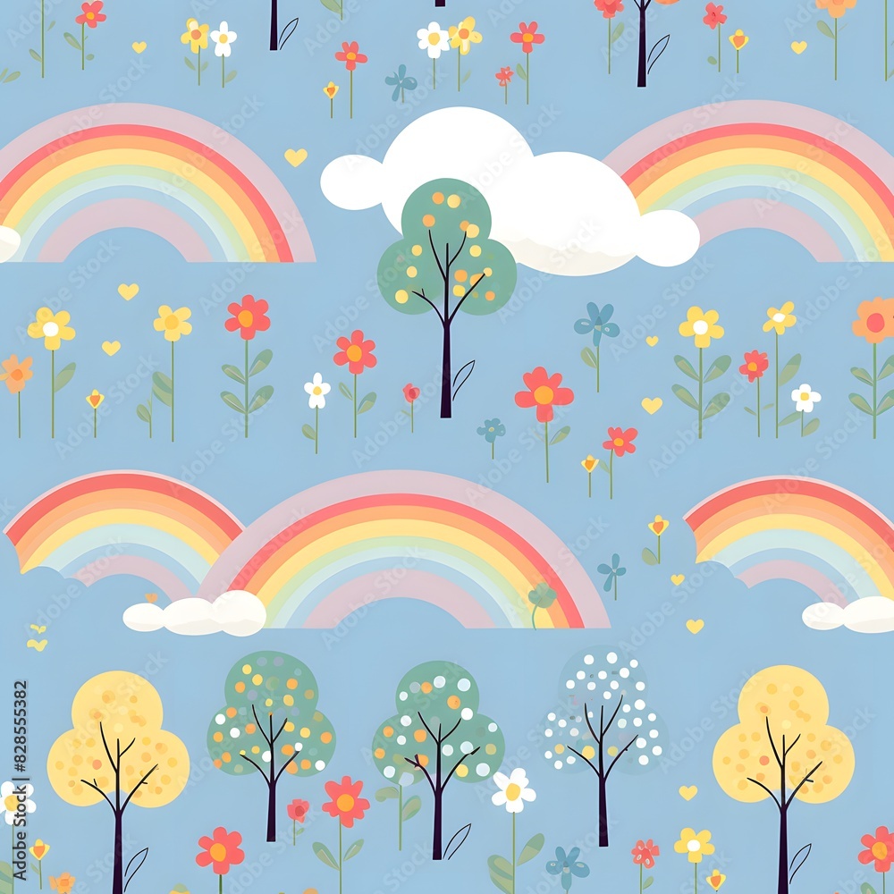 Watercolor rainbow in the sky Watercolor rainbow in the sky