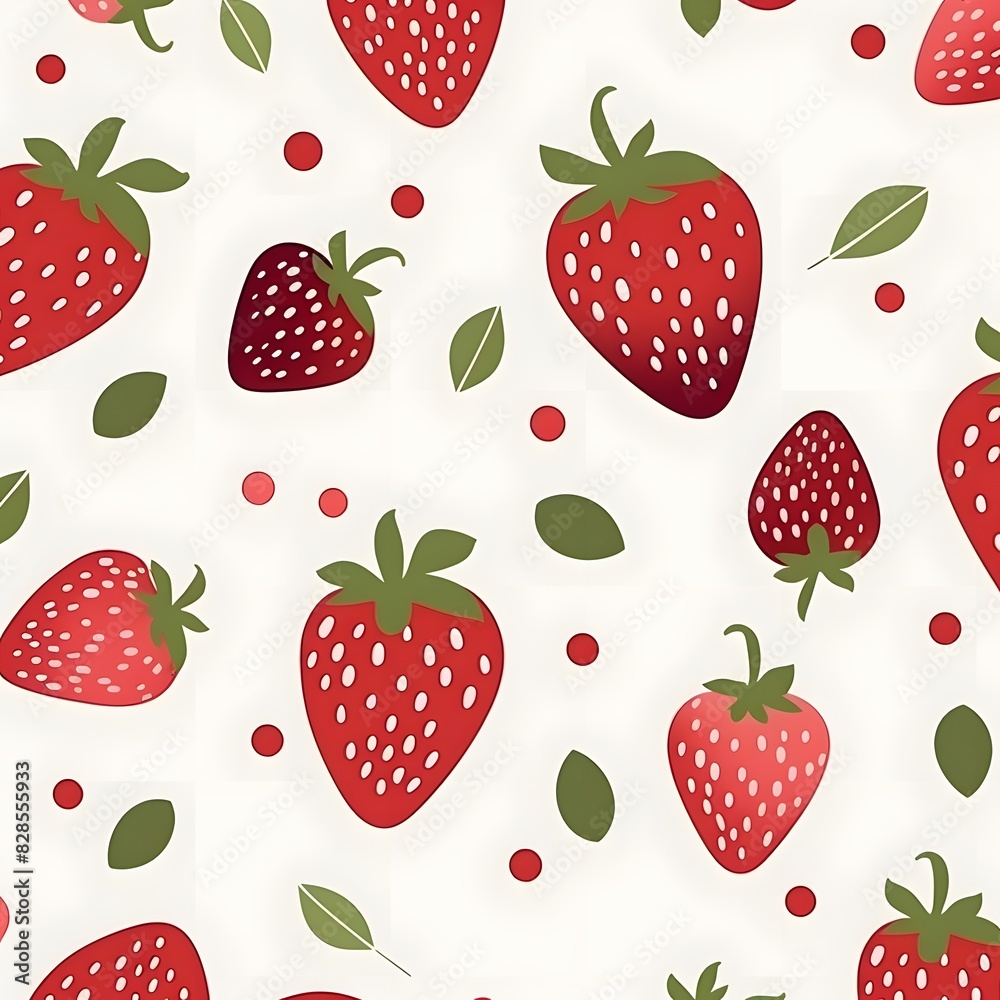 pattern with strawberries pattern with strawberries
