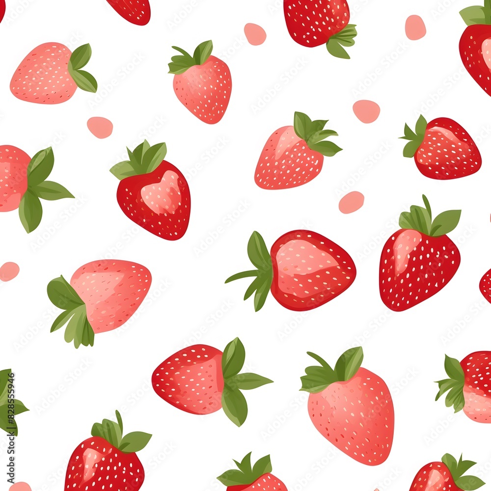 pattern with strawberries pattern with strawberries