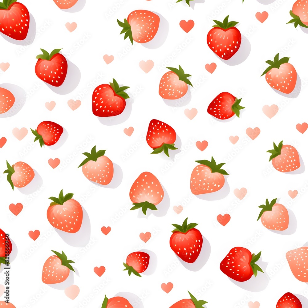 pattern with strawberries pattern with strawberries