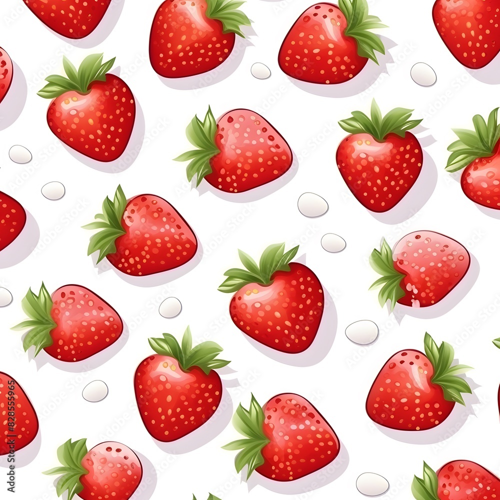 pattern with strawberries pattern with strawberries