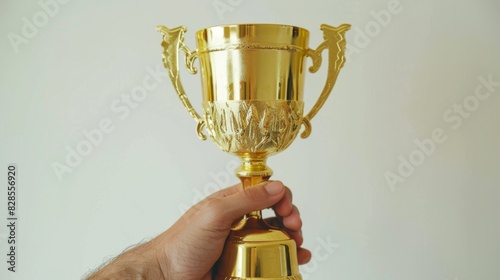 The golden trophy cup