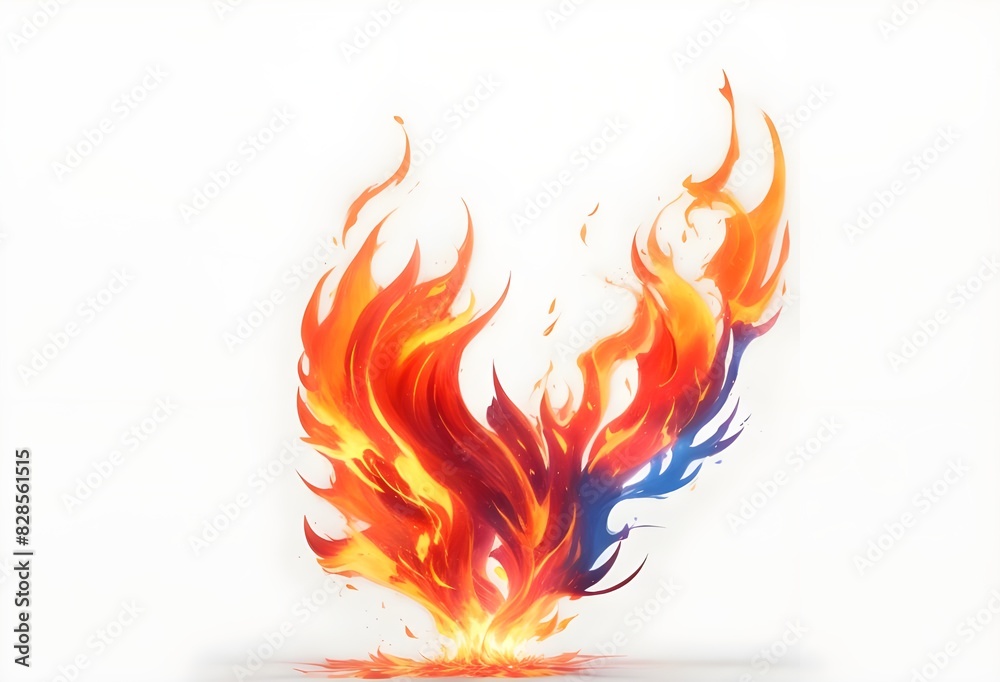 Bright and dynamic fire flames cut out beautiful shining pic Bright and dynamic fire flames cut out beautiful shining pic