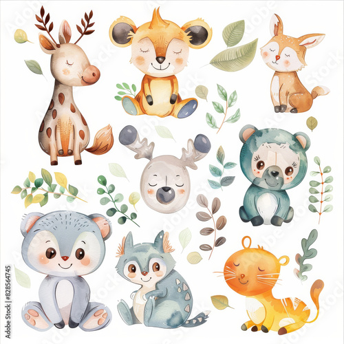 Pastel Animal Stickers Collection 