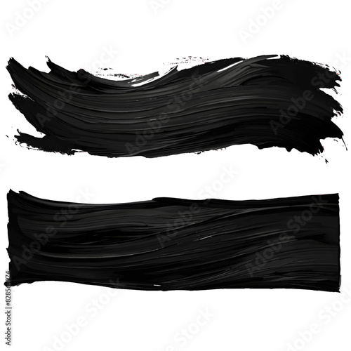 Abstract Black Brush Strokes on White