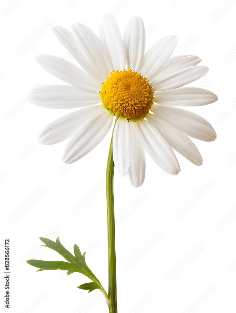 Fototapeta premium White chamomile flower isolated on white background.