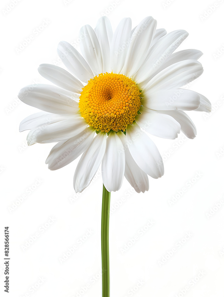 Fototapeta premium White chamomile flower isolated on white background.