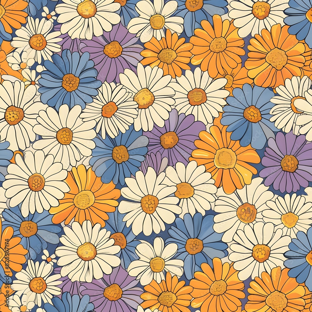 retro floral pattern retro floral pattern