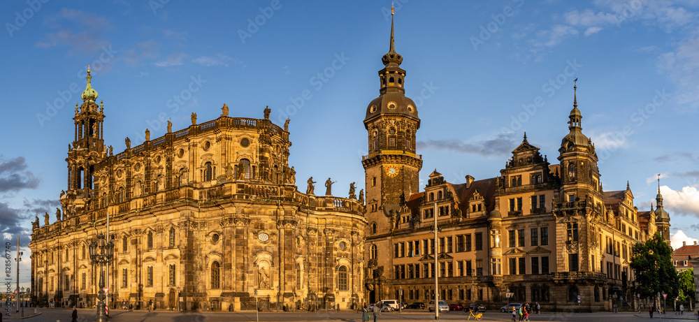 View over the historical royal square in Dresden View over the historical royal square in Dresden
