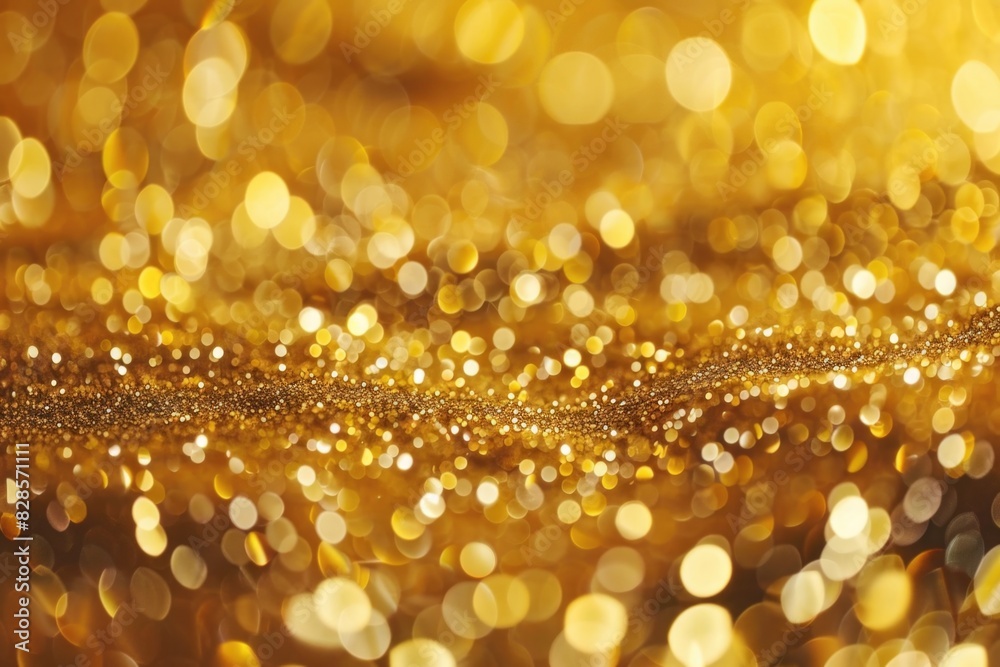 A detailed view of a shimmering gold glitter background, perfect for adding a touch of elegance to any design A detailed view of a shimmering gold glitter background, perfect for adding a touch of elegance to any design