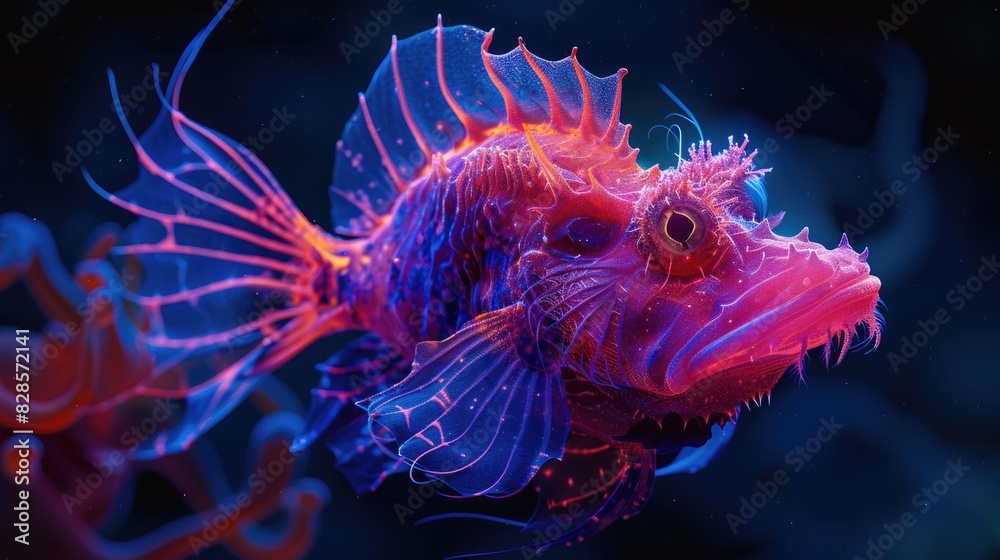 Close up of a fish swimming in a tank. Ideal for aquatic pet store advertising Close up of a fish swimming in a tank. Ideal for aquatic pet store advertising