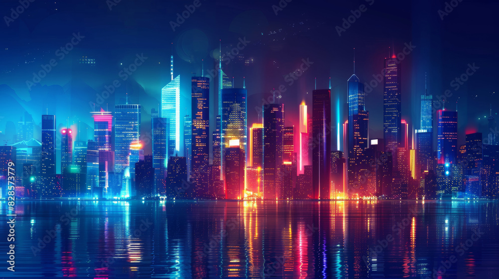 Technology city background Technology city background