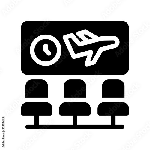 waiting room glyph icon