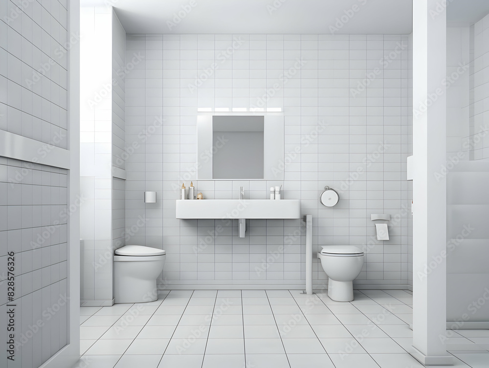 Obraz premium Bedroom and living room interior design, Stylish bedroom interior with large comfortable bed, sofa and bed and furniture design for interior, minimal interior