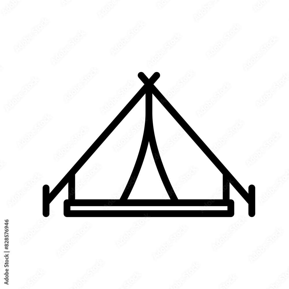 Camp tent line icon. Camping icon. Camping icon isolated on white background. Transparent background, minimalist symbol. Vector images Camp tent line icon. Camping icon. Camping icon isolated on white background. Transparent background, minimalist symbol. Vector images