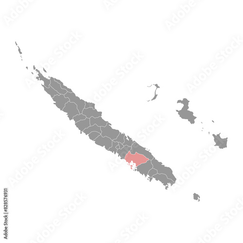 Boulouparis commune map, administrative division of New Caledonia. Vector illustration. photo