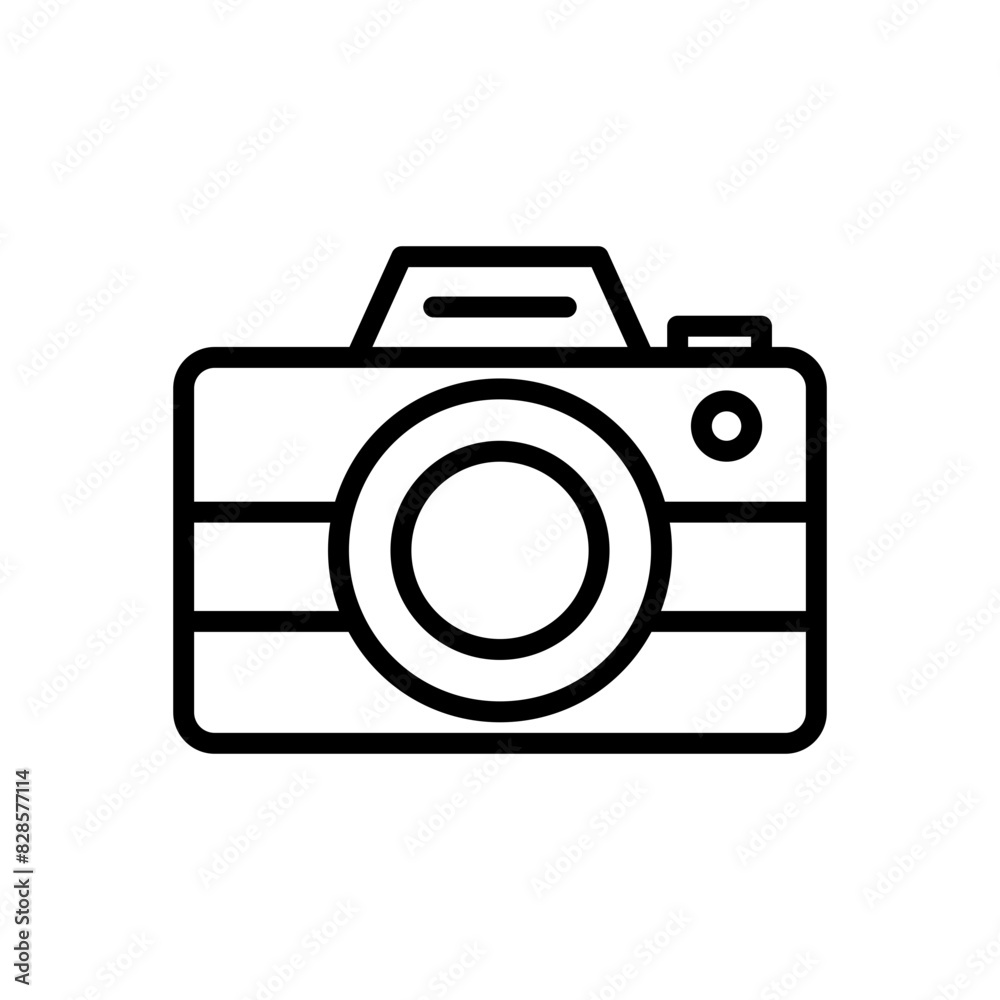 Camera line icon. Photography icon. Camping icon isolated on white background. Transparent background, minimalist symbol. Vector images Camera line icon. Photography icon. Camping icon isolated on white background. Transparent background, minimalist symbol. Vector images