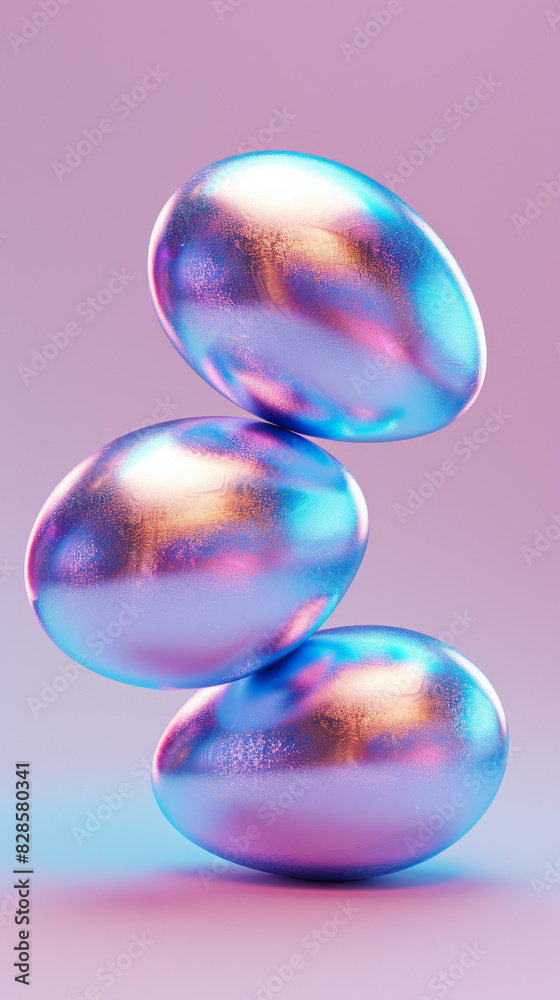 Metallic Glossy Easter Eggs - Neon Pastel Light Levitation
Metallic Glossy Easter Eggs - Neon Pastel Light Levitation