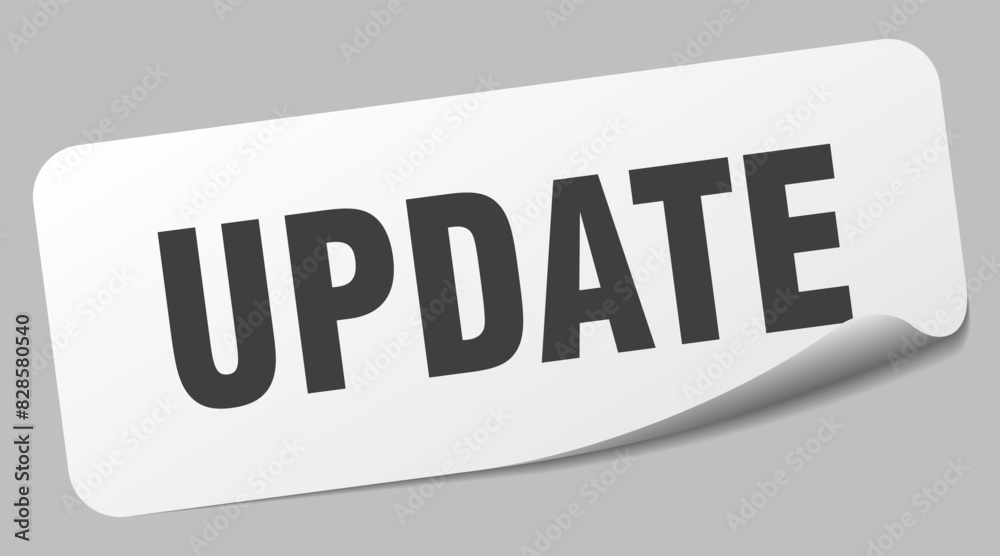 update sticker. update label update sticker. update label