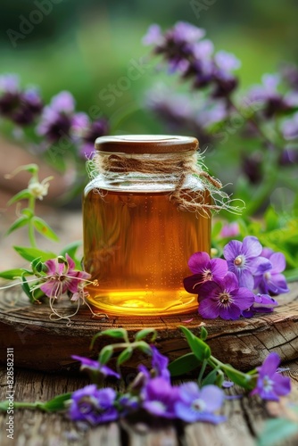 close up of alfalfa honey. Selective focus © Anna