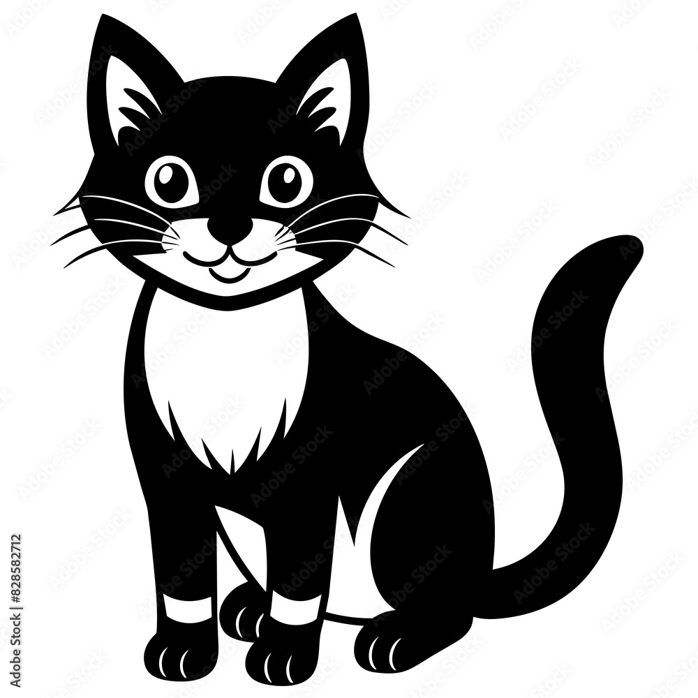  a-cat-vector-cartoon-art illustration 