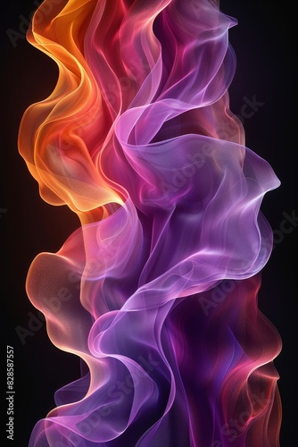 Close-Up of Smoke on Black Background