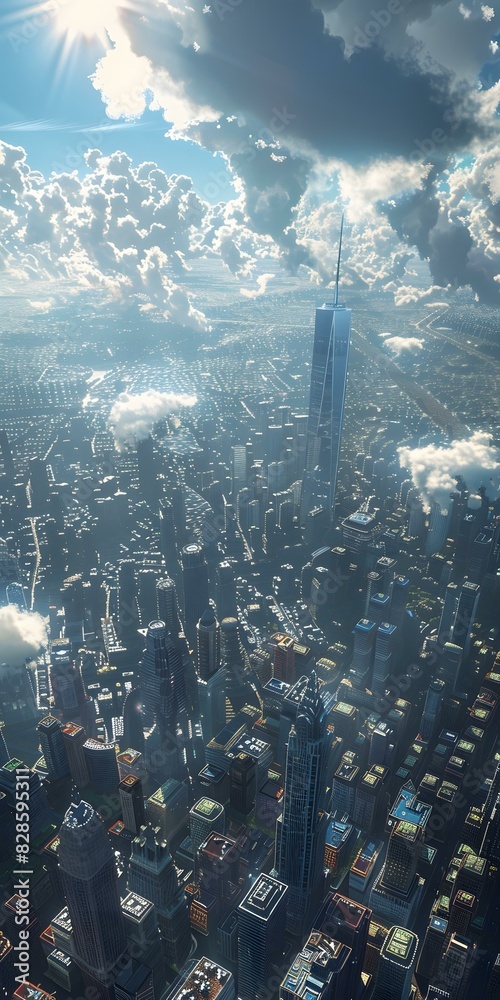 Naklejka premium Stunning New York City Manhattan Skyline