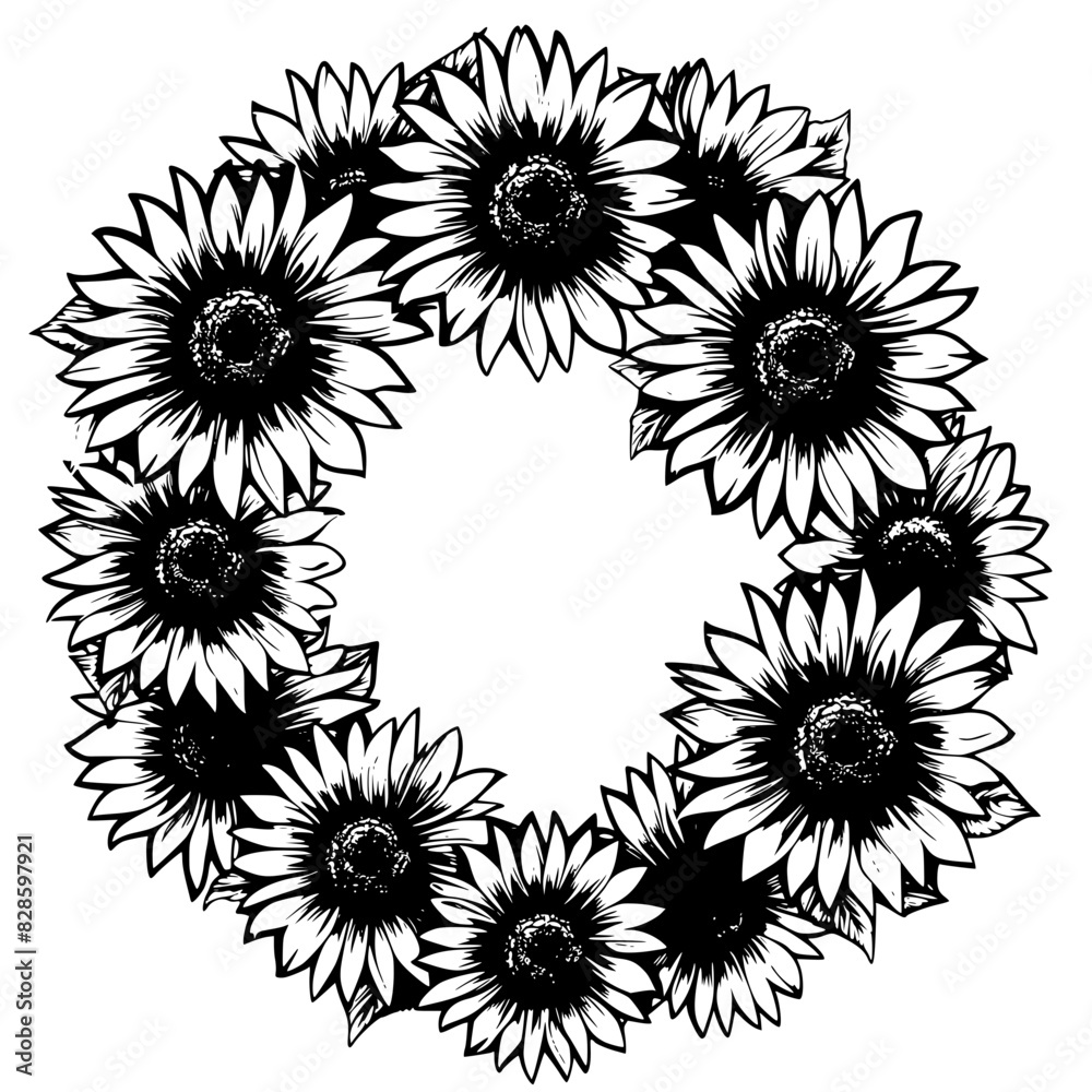 sunflower silhouette, sunflower svg, sunflower png, sunflower illustration, sunflower , silhouette flower, floral svg, herb svg, flower illustration, flower, floral, vector, nature, illustration