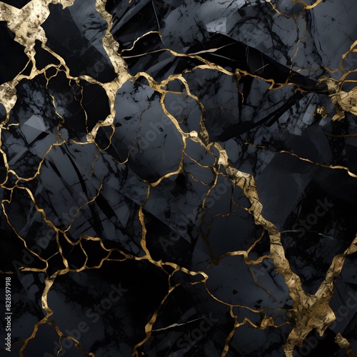 Black Marble with a golden texture