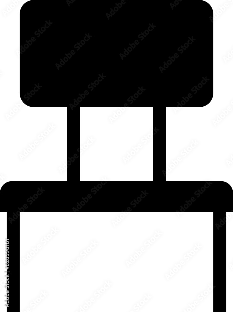 Fototapeta premium Chair icon in flat style. Chair and Seating icons silhouettes vector design template. modern soft fabric office arm chairs, isolated on transparent background, Piece of furniture for the living room,