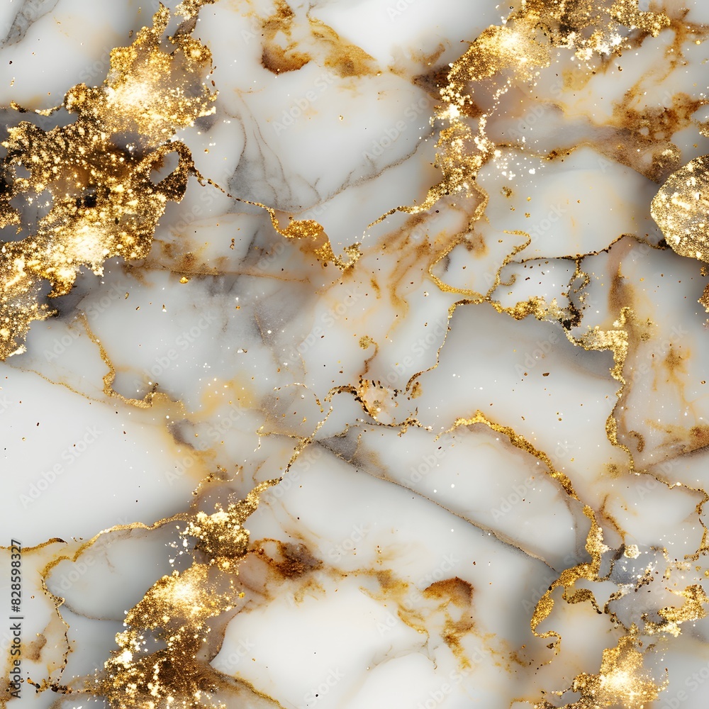 Marble with golden texture