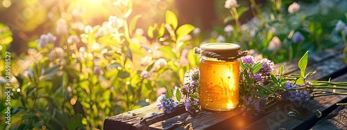 close up of alfalfa honey. Selective focus photo