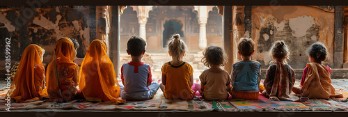 Prompt Indus civilisation children listening stories from an elder photo